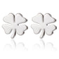 Four Leaf Clover Stud Earrings Stainless Steel Jewelry Women Girls Friendship Gift Fashion Accessories Earring Studs