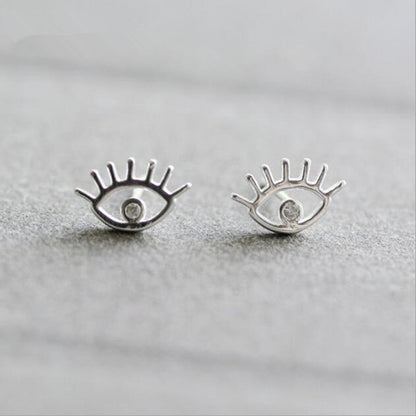 Mini Eyes Stud Earrings Women Charm Stud Jewelry Birthday Holiday Gifts