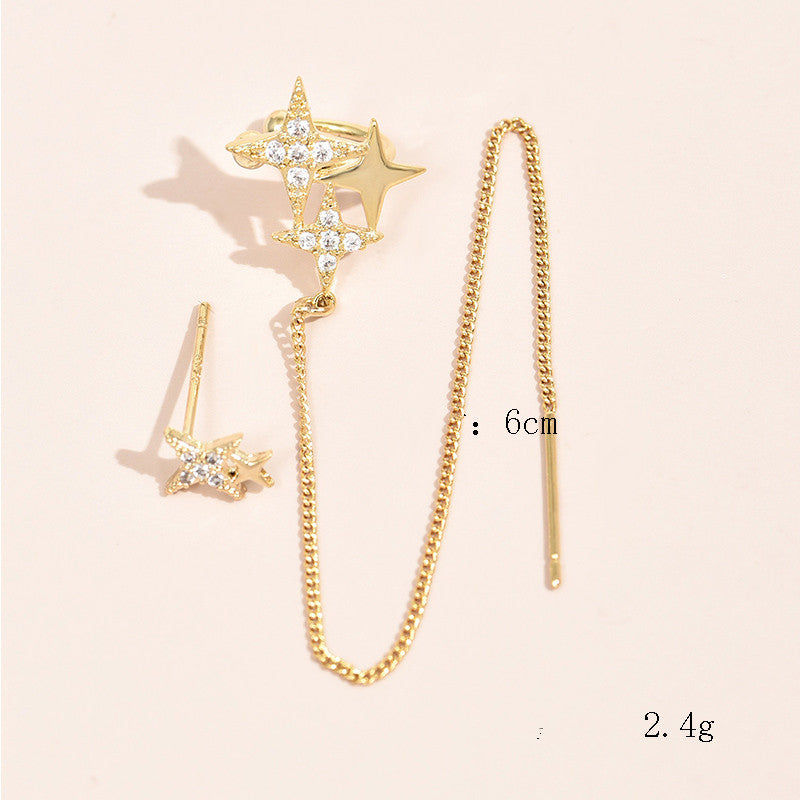 Stars Strings Studs Dangle Earring Exquisite Fashion Earrings For Women