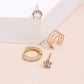 4pcs Set Moon Star Ear Cuff Stud Earrings Fashion Women Female Earrings Piercing
