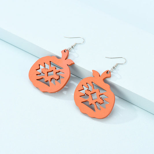 Hollow Apple Design Dangling Drop Earring Women Girls Gifts Jewelry Accessories