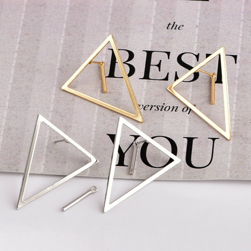 Triangle Stud Earrings Women Fashion Shape Jewelry Gift Accessory Girls Modern Studs Earring