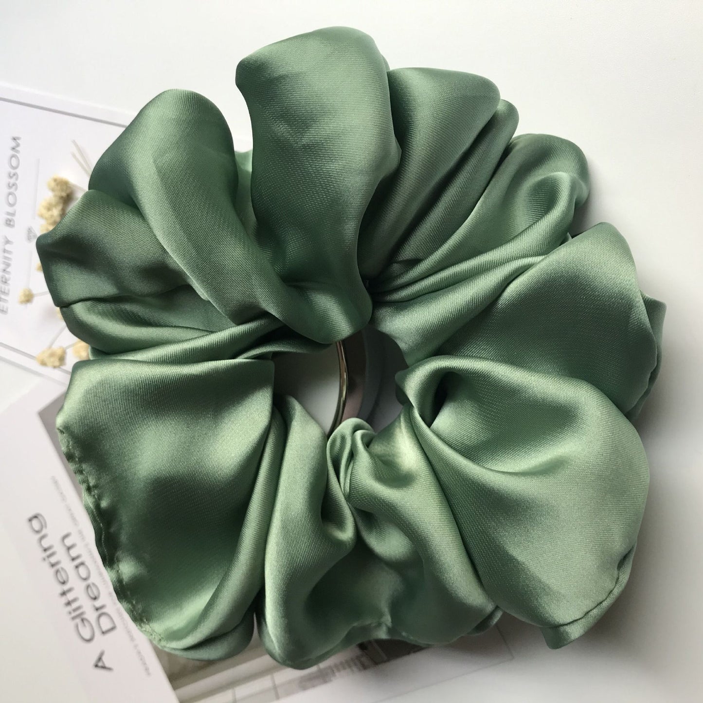 Oversized Smooth Satin Large Intestine Circle Hair Tie