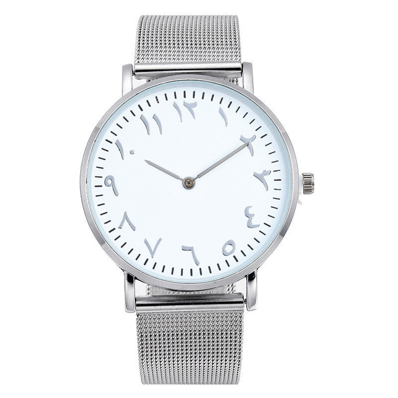 Fashion Steel Band Mesh Band Quartz Watch