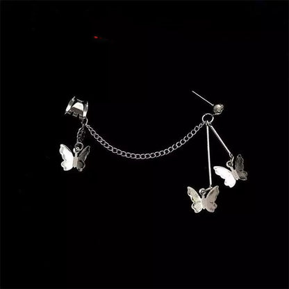 Super Fairy Temperament Butterfly Earrings Cold Wind