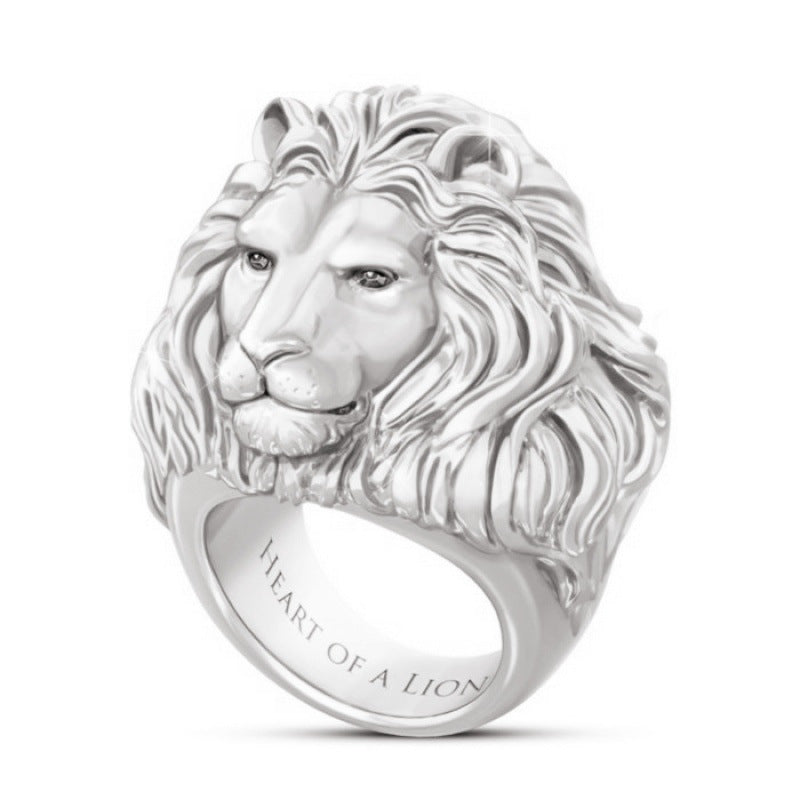 Fashion Lion Head Pattern Alloy Ring