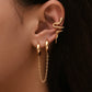 Snake Chain Ear Cuff Ear Studs Earrings Women Fashion Jewelry Gift for Her