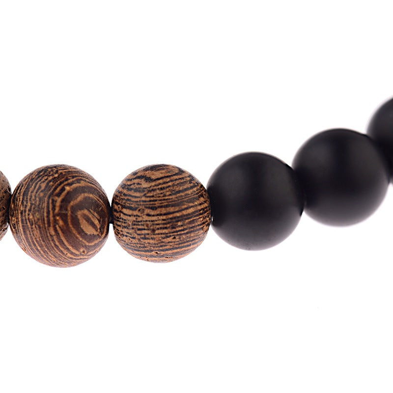 8mm Natural Woman Yoga Wooden Bead Bracelet