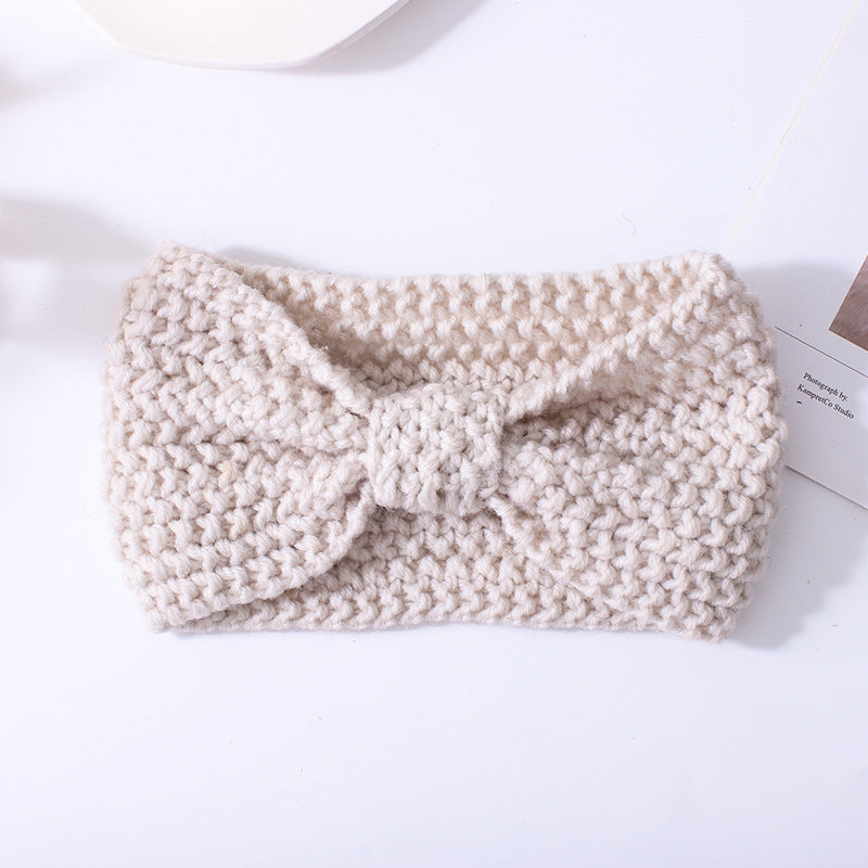 Corn Kernels Bowknot Knitted Wool Headband Movement