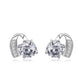Zircon Heart Mini Stud Earrings Women Jewelry Mom Gift Everyday Wear Earrings
