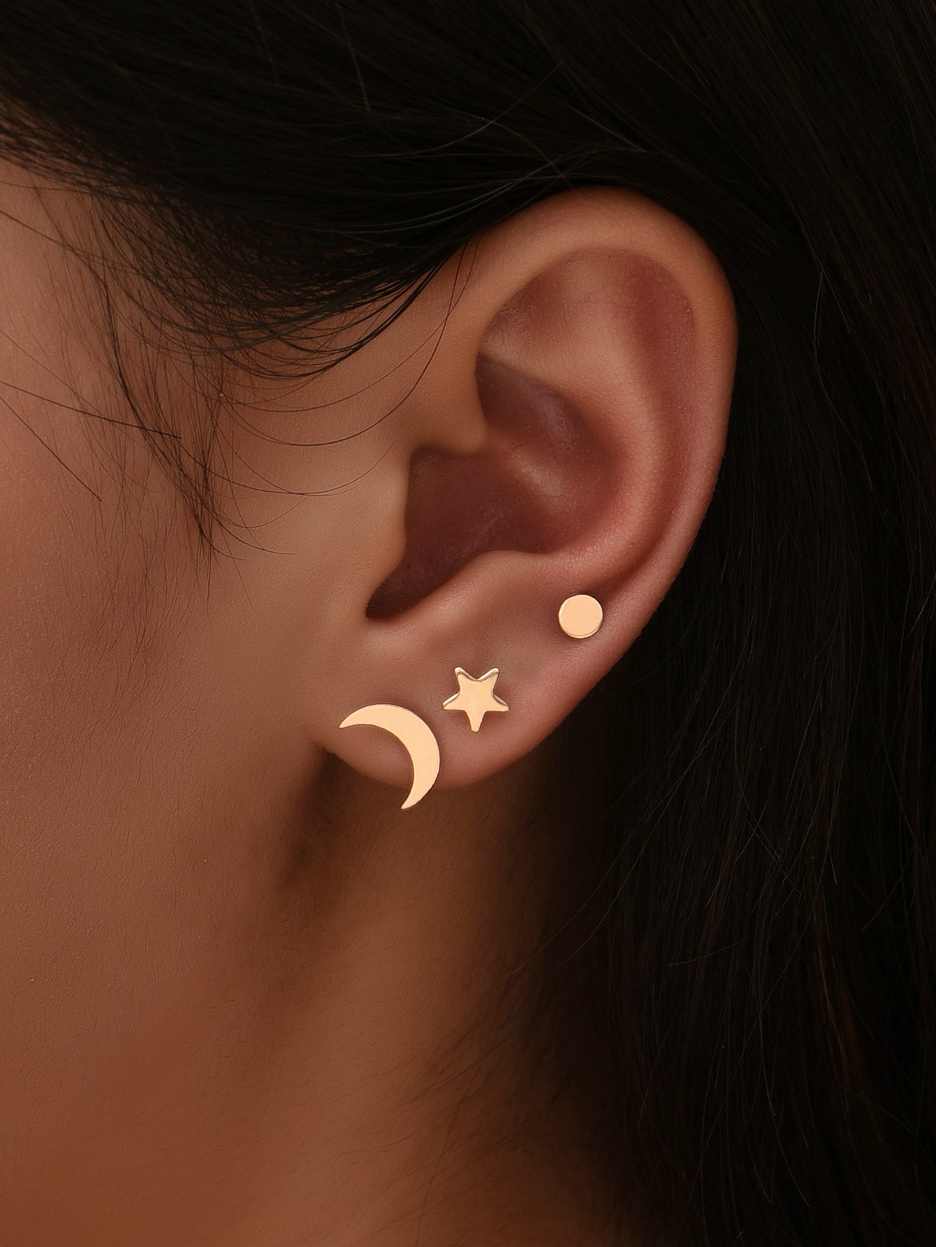 3pcs Set Stud Earrings Accessories Gift Women Girl Fashionable Jewelry