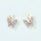 Purple Butterfly Stud Earrings for Girls Women Stud Jewelry Gift Accessories