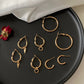 4 Pairs Minimalistic Hoop Earrings Dangle Women Fashion Jewelry Gift for Her