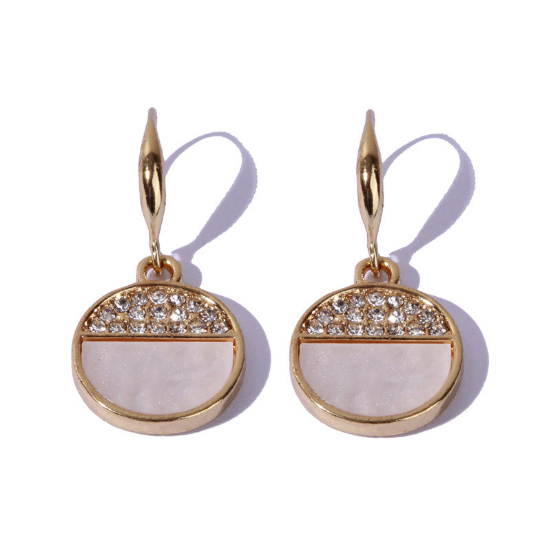 Creative Round Ear Drop Earrings Dangle Women Fashion Jewelry Gift for Her