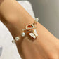 Super Fairy Butterfly Pendant Pearl Bracelet Femininity