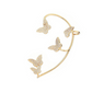 Fashion Gold Metal Butterfly Ear Clips Sparkling Zircon Without Piercing Ear Cuff Clip Earrings For Women Jewelry Gift