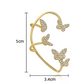 Full Diamond Butterfly Earrings Female Temperament Without Pierced Super Fairy