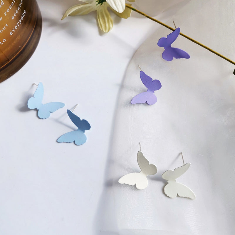 Fairy Butterfly Earrings Jewelry Metal Stud Earring Women Fashion Gift Accessory