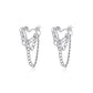 Hearts Chains Stud Earrings for Girls Women Stud Jewelry Gift Accessories