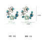 Blue Flower Mix Stud Earrings Women Jewelry Mom Gift Everyday Wear Earrings