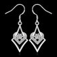 Personality With Geometric Silver-plated Diamond Zircon Heart-shaped Hexagonal Star Earrings