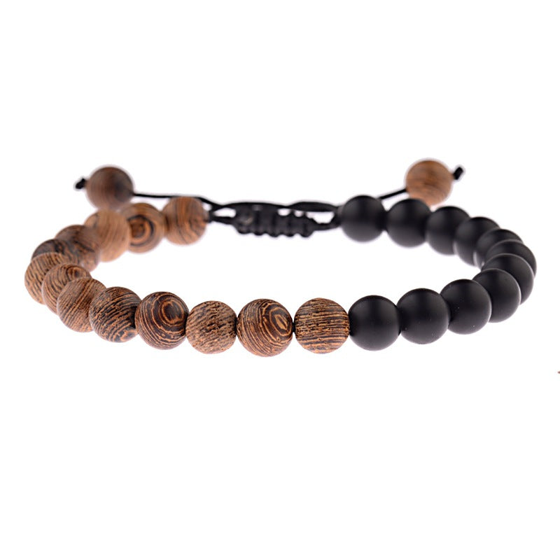 8mm Natural Woman Yoga Wooden Bead Bracelet