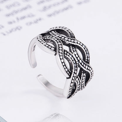 Curved Punk Personality Men's And Women's Rings