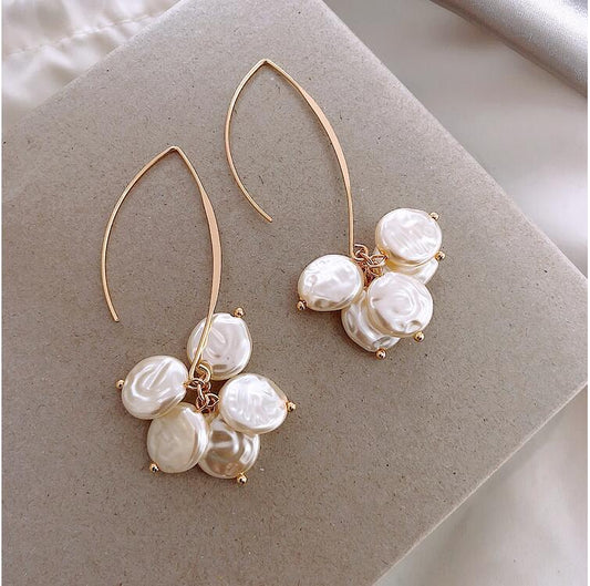 Imitation Pearl Charms Dangle Earrings Cute Summer Earring Jewelry Gift for Her