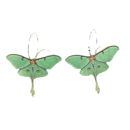 Green Moth Earrings Dangling Drop Earring Women Girls Gifts Jewelry Accessories