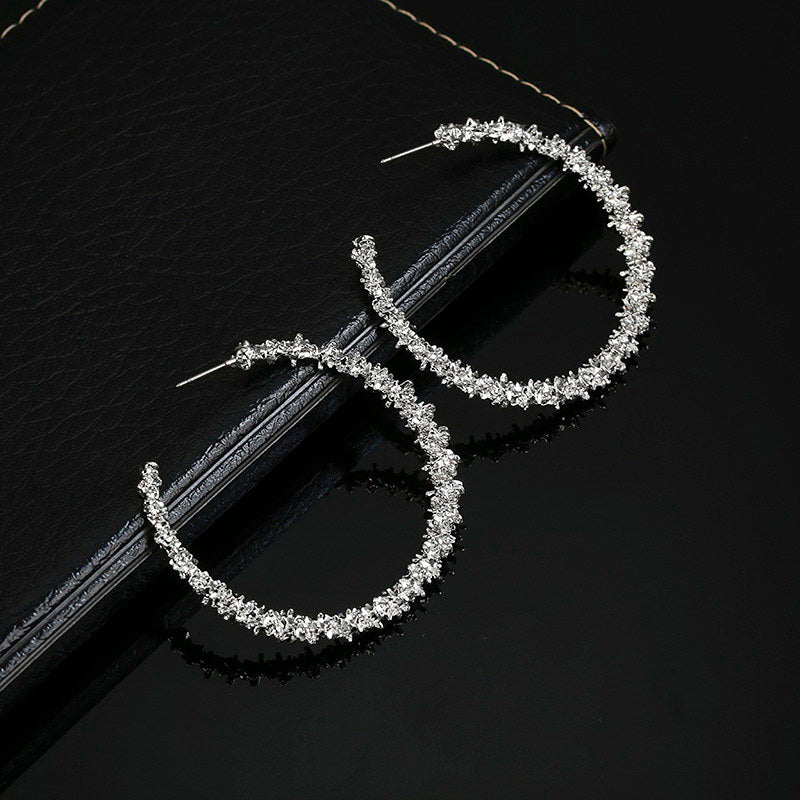 European And American Style Circle Burr Earrings