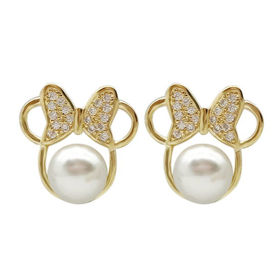 Stylish Girl Stud Earrings Pearl Cute Women's Earring Studs Fashion Jewelry Gift Wedding Party Accessories