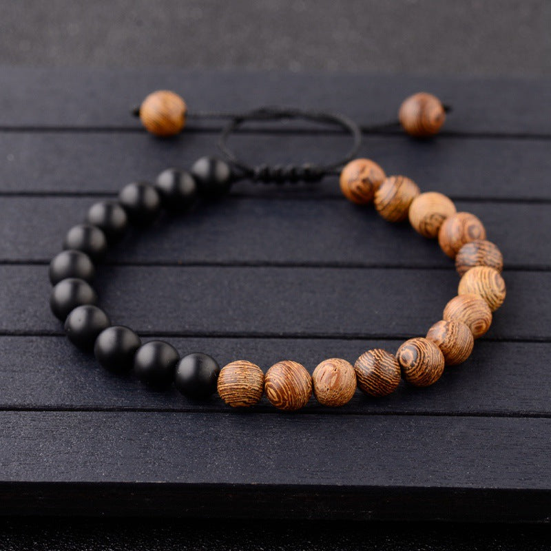 8mm Natural Woman Yoga Wooden Bead Bracelet