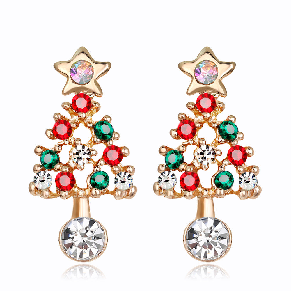 Colorful Christmas Tree Dangle Earrings Cute Summer Earring Jewelry Gift for Her