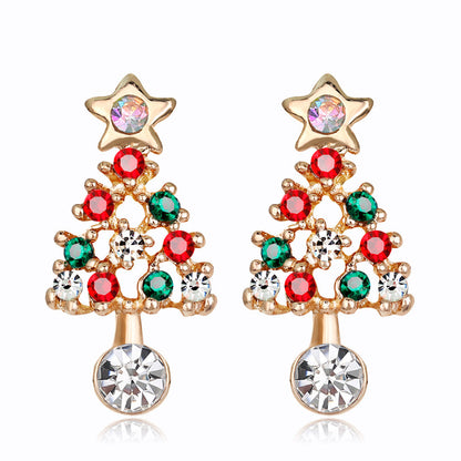 Colorful Christmas Tree Dangle Earrings Cute Summer Earring Jewelry Gift for Her