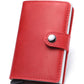 RFID Anti-theft Aluminum Alloy Card Box Retro Style Horse Leather Wallet Card Holder