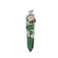 Fashion Natural Stone Crystal Rose Flower Hexagon