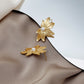 Leaf Design Stud Earrings Accessories Gift Women Girl Fashionable Jewelry