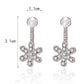 Cute Snowflake Stud Earrings Female Girl Fashion Earrings Birthday Holiday Gifts