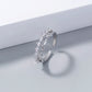 Water drop zircon brass ring