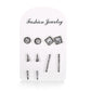 Set 5pairs Geometric Stud Earrings Accessories Gift Women Girl Fashionable