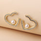 Rhinestone Heart Gift for Her Earrings Dangle Women Fashion Jewelry Jewellery