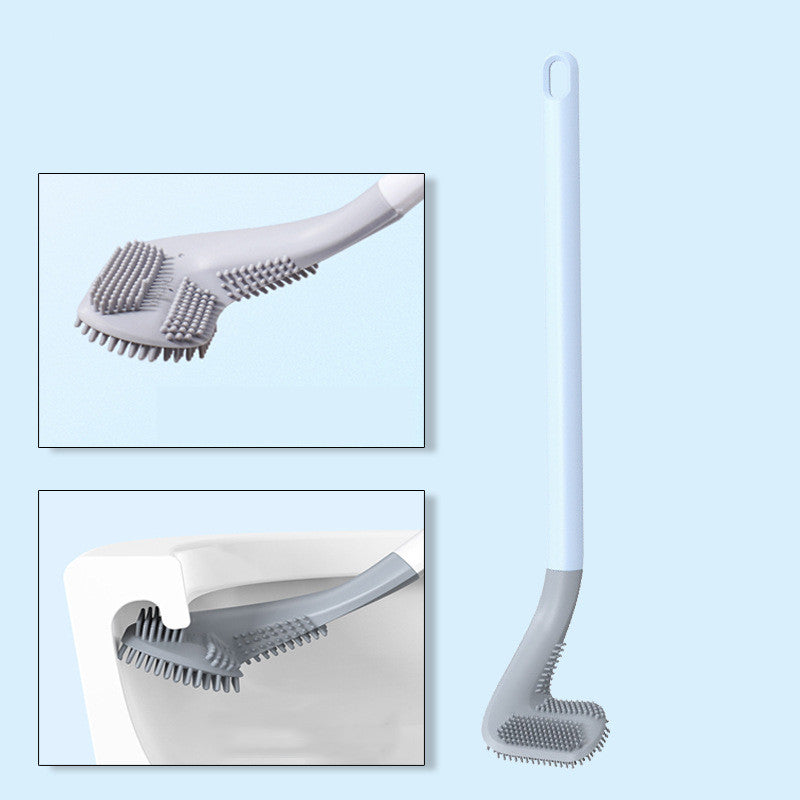 Household Silicone Non-dead Corner Toilet Cleaning Brush