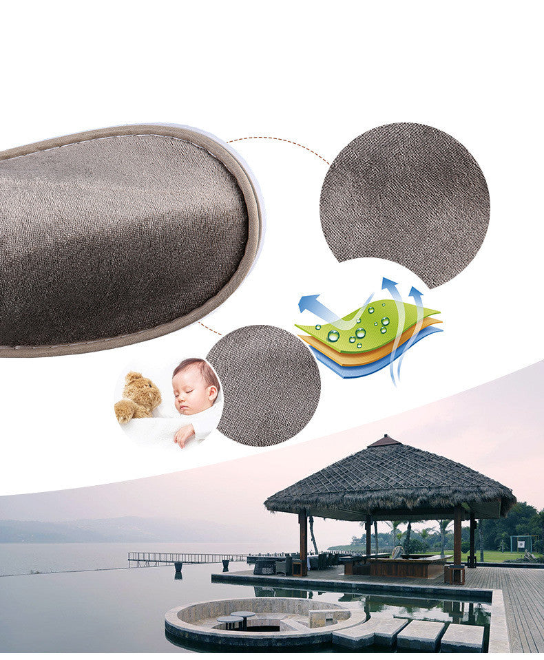 Non-disposable Fleece-like Padded Hospitality Slippers