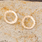 Textured Irregular Circle Drop Earring Women Jewelry Mom Gift Everyday Wear