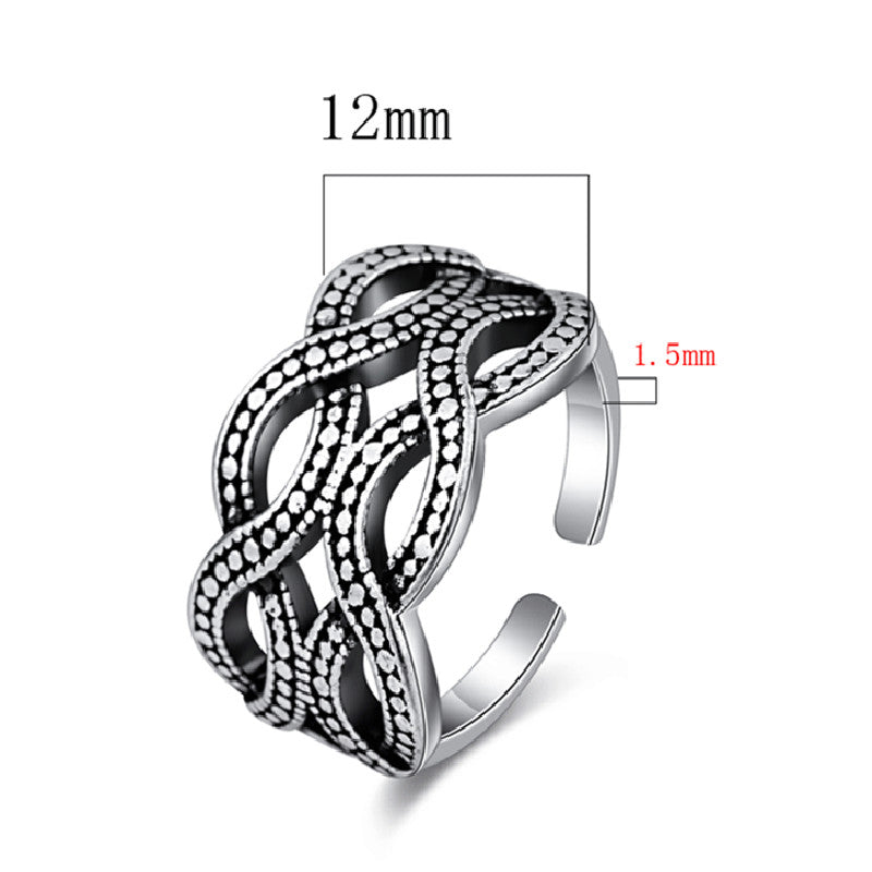 Curved Punk Personality Men's And Women's Rings