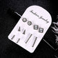 Set 5pairs Geometric Stud Earrings Accessories Gift Women Girl Fashionable
