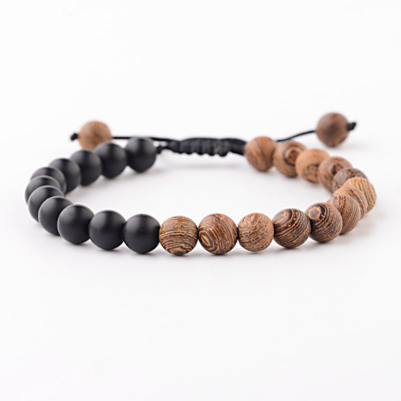 8mm Natural Woman Yoga Wooden Bead Bracelet