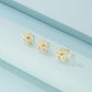 Geometric Flower Stud Earrings and Ring Fashion Women Female Earrings Piercing