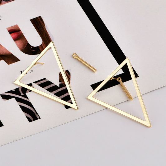 Triangle Stud Earrings Women Fashion Shape Jewelry Gift Accessory Girls Modern Studs Earring