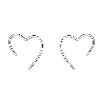 Heart-shaped Open Heart Stud Earrings Dangle Women Fashion Jewelry Jewellery